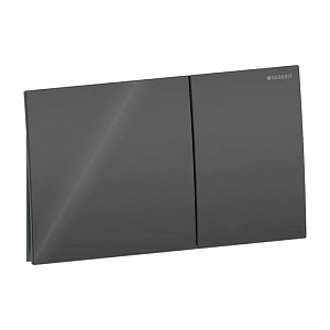 Geberit Sigma70 Клавиша для двойного смыва, квадратная, стекло, цвет: черный глянцевый