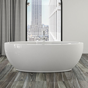 KNIEF Oval  Ванна отдельностоящая 180x95x62.5 см, без слива-перелива, цвет: белый