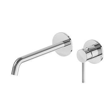 Newform XT Смеситель для раковины, встраиваемый, без донного клапана, излив 247мм, наружная часть, цвет: хром