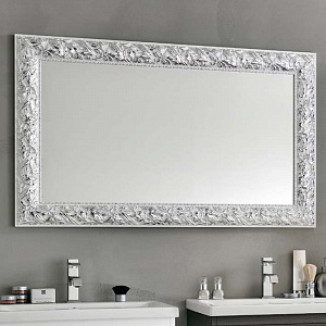 EBAN Olivia Зеркало 90х70см в раме, цвет: argento / белый