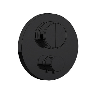 Almar Core Смеситель для душа, встраиваемый, термостатический, с кнопочным управлением для 2-х потребителей, цвет: черный матовый