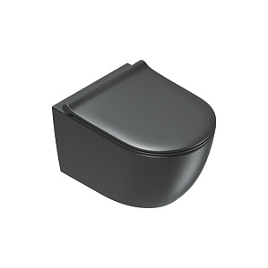 Catalano Sfera Унитаз подвесной 50x35см, безободковый, смыв Tornado, покрытие Twinglaze+, цвет: черный матовый