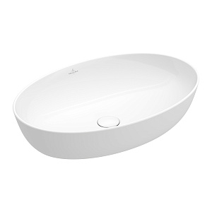 Villeroy&Boch Artis Раковина овальная 61x41x13см, без перелива, CeramicPlus, цвет альпийский белый