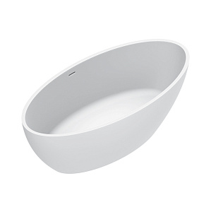 Catalano Solid Ванна отдельностоящая 165x80хh52см, с переливом, сифон в комплекте, цвет: белый матовый