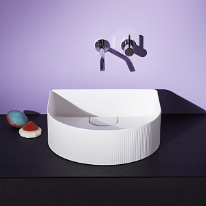 Laufen Sonar Раковина 41x36.5х13см., накладная, без отв., без перелива, с текстурой, цвет: белый глянцевый