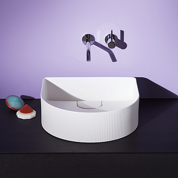 Laufen Sonar Раковина 41x36.5х13см., накладная, без отв., без перелива, с текстурой, цвет: белый глянцевый