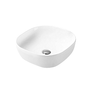 NEMO Раковина 42x42см., накладная, без отв., квадратная, цвет: белый глянцевый