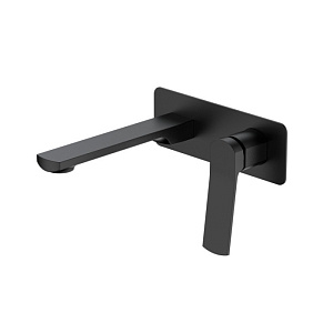 NEMO Prima Смеситель для раковины, встраиваемый, с донным клапаном, цвет: черный матовый