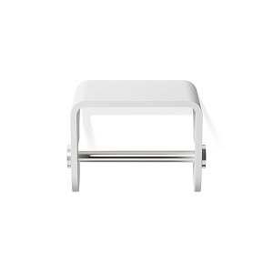 Decor Walther Stone TPH4 Держатель туалетной бумаги, подвесной, цвет: белый / сталь матовая