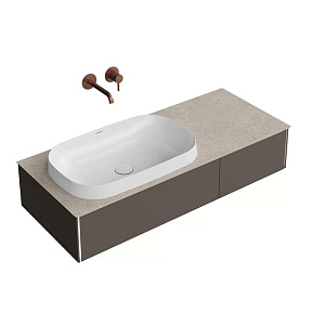 Kerama Marazzi Magica Тумба подвесная, 115.4х48.5х22см., 2 ящика, цвет: вечерний серый матовый