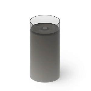 Dea Design Pedestal Basin Раковина 45х45х90см., напольная, без отв., Glasstech, прозрачная смола, цвет: Smoky Black R4