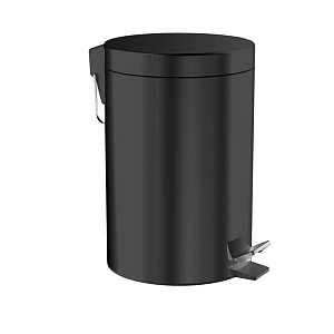 EMCO System2 Ведро для мусора с крышкой, 5 л., напольное, круглая форма, цвет: черный