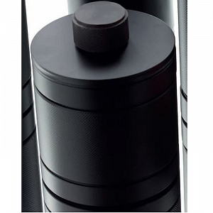 Bertocci Officina 01 Контейнер с крышкой, h110см, d90см, настольный, цвет: черный матовый