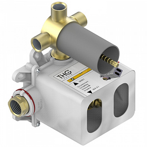 THG Термостат  3/4" - 60 л/мин с восковым картриджем и коробкой для встраивания, для трёх потребителей