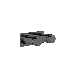 Gessi Ingranaggio Смеситель для душа, встраиваемый, термостатический, на 2 потребителя, (внешние части), цвет: Black XL