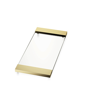 Decor Walther Classic Tab 37 Лоток универсальный 37x17см, прозрачное стекло, настольный, цвет: золото