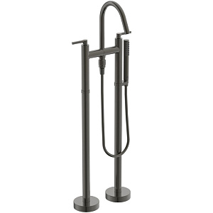 Ideal Standard Joy Neo Смеситель для ванны, напольный, с душевым набором, шлангом IDEALFLEX® 125см., цвет: PVD Magnetic Grey