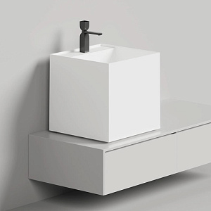 Salini Armonia Раковина 45x45x45см., без отв., накладная, S-Sense, цвет: белый глянцевый
