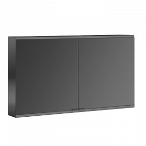 EMCO Prime2 Зеркальный шкаф 120x70см., с подсветкой, навесной,  2 двери, 2 полки, розетка, цвет: черный