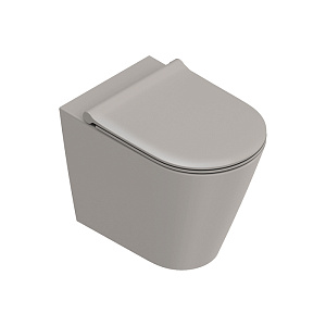 Catalano Zero Унитаз напольный 55x35см, безободковый, смыв Tornado, покрытие Twinglaze+, цвет: Tortora Satinato