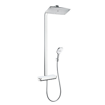 Hansgrohe Raindance Select 360 Showerpipe Душевая система, с верхним душем 36х19см, термостатический смеситель , с ручным душем, цвет: хром/белый