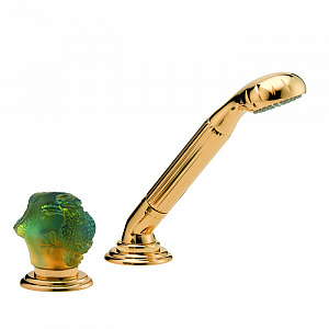 THG  Dragon Jade Ручной душ на борт ванны, 2 отв., цвет: золото/хрусталь
