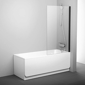 Ravak Pivot Шторка для ванны 80см., транспарент, цвет: черный