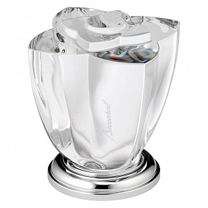 THG Pétale de cristal clair Вентиль смесителя для раковины, стекло прозрачное, цвет: хром