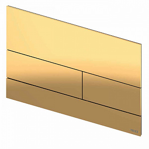 TECEsquare II. Панель смыва, металл, PVD полированное золото