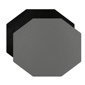 ADJ Шестиугольный плейсмат, 44,5x38 см., цвет: черный/серый