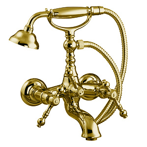 Fima Carlo Frattini Epoque Смеситель для ванны, настенный, с ручным душем, цвет: золото