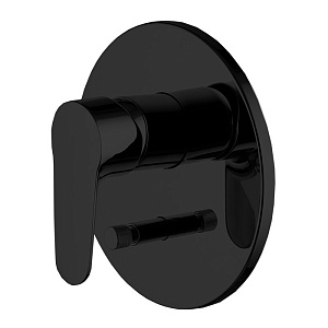 Fima Carlo Frattini Serie 22 Смеситель для душа, встраиваемый, с переключателем на 2 выхода, цвет: черный матовый
