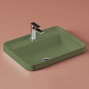 Artceram Fuori Scala Раковина встраиваемая 60х45 см, 1 отверстие, цвет: salvia