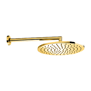 Bossini Cosmo Верхний душ Ø28см., настенный, 1 режим, цвет: Brushed Gold PVD