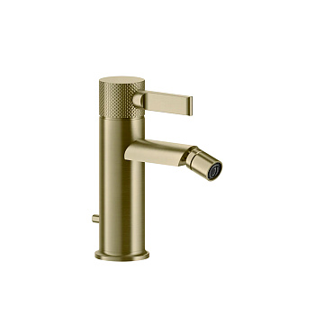 Gessi Inciso Смеситель для биде, 1 отв., с донным клапаном, цвет: Brushed brass pvd