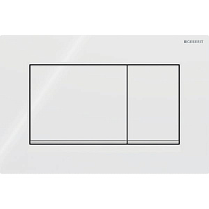 Geberit Sigma20 Клавиша для двойного смыва, квадратная, цвет: белый/хром