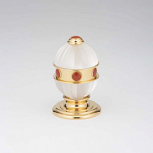 THG Amboise Jaspe rougе Вентиль смесителя для раковины, вставки красная яшма, цвет: полированное золото