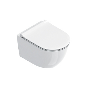 Catalano Sfera Унитаз подвесной 50x35см, безободковый, смыв Tornado, покрытие Cataglaze+, цвет: белый глянцевый