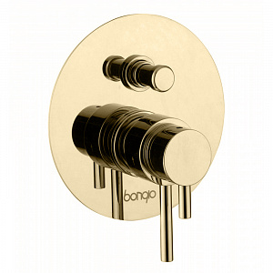 Bongio T Mix Встраиваемый термостатический смеситель для душа, 2 отв., цвет: золото