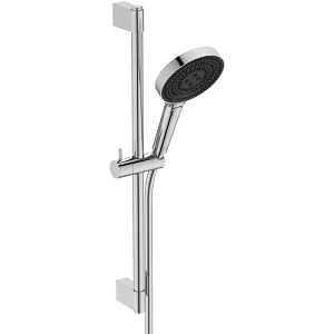 Ideal Standard Solos Душевой гарнитур со штангой 60cм., Металлическая штанга и держатель ручного, 3-функциональный (Rain, Silkrain, Active) ручной душ, шланг 175см., цвет: хром