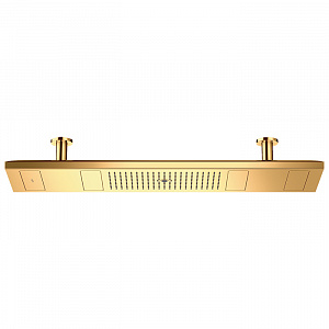 Axor ShowerHeaven Верхний душ 120x30см, 4jet, потолочный монтаж, c подсветкой 2700K, цвет: полированное золото
