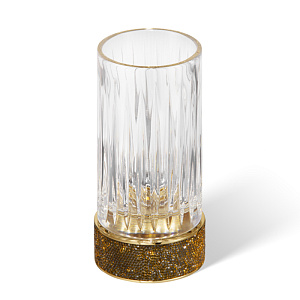 Decor Walther Rocks SMG Стакан настольный, граненое стекло, с кристаллами Swarovski, цвет: золото