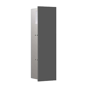 Emco Asis pure Модуль-WC 17х60см., встраиваемый, с держателем туалетной бумаги и ершиком, петли справа, цвет: серый