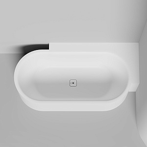 Salini Perla CR Ванна угловая 180x90см, материал S-Stone, цвет: белый матовый