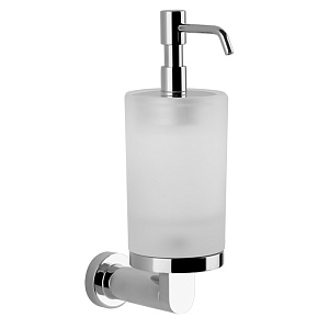 Gessi Emporio accessories Дозатор для жидкого мыла, подвесной, сатинированное стекло, цвет: хром