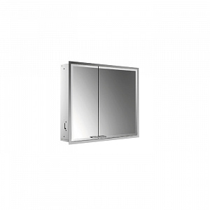 EMCO Prestige2 Зеркальный шкаф 66х81.5см., встраиваемый, LED-подсветка, 2 двери, 2 полки, розетка, правый, без EMCO light system
