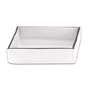 Decor Walther Nappa TAB S Лоток настольный, натуральная кожа, цвет: белый